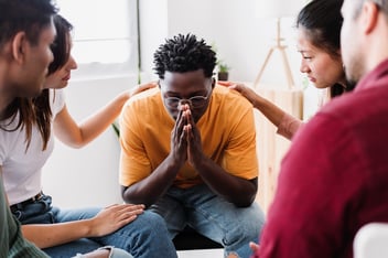 Community supports and encourages man struggling with mental health